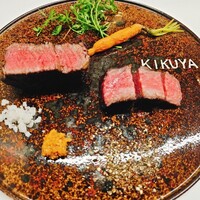 TRATTORIA KIKUYA - 薪焼き肉の赤身を追加しています。