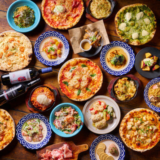 ≪フード全品550円～≫本格ピッツァと多彩な料理を贅沢に