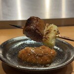 心伯 - 近江鴨ロースねぎま  杏子ソース