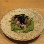 心伯 - 鴨と沢庵  香草ソース