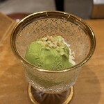 心伯 - 抹茶アイスと餅米ムース