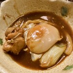 早本 - 味噌煮込みうどん_親子 の具材を取り皿に