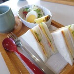 松幸 - 無料モーニング(たまごサンド)