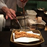 みかわ 是山居 - 穴子を目の前でばっさり