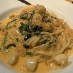316418484 - 海老のクリームパスタ