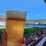 ユアテックスタジアム仙台 - 青空にビール　(^_^)／□☆□＼(^_^)