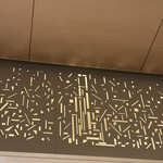 ライブキッチン COOKA - キッチン上の模様　ハルカスと通天閣が隠れてます