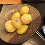 和栗や 谷中店 - 1日15食限定
                                新栗の生甘露！付け合わせが選べます。
