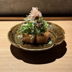 炭焼 おかげさん - 高坂鶏の鶏油で揚げた厚揚げ