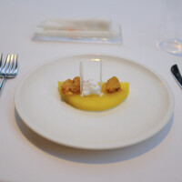 ヌキテパ - スイカと雲丹とエシャレットクリームにレモン氷のグラニテ。