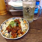 大衆酒場 ぎふや - ハイボール@41×5 205円  　 ピリ辛ホルモン焼き@550
