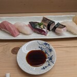 驛前 松乃鮨 - 本日のおすすめ5貫