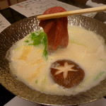 観山荘本館 - 【葉月の懐石膳　５４００円】「小倉牛の豆乳しゃぶしゃぶ」