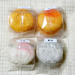 パティスリースミダ - パンプキン（左上）あんず（右上）、白桃（左下）、黒ごま（右下）