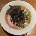 荒町商店中華そば ふじやま - 追いサバ節そば＋黒バラ海苔