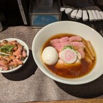 光麟堂 - ランチセット 　　特製醤油そば+小丼