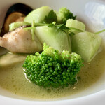 アル・ケッチァーノ  - 庄内浜からのＭＩＤＯＲＩのアクアパッツァ（接写）