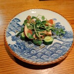 炭火やきとり とりこころ - いちじくと鶏のサラダ