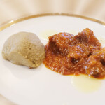 ポアブル - ランチコース　7370円 の牛蒡のフラン 牛テールソース添え