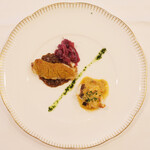 ポアブル - ランチコース　7370円 のカサゴのラタトゥイユ、カレー風味のソイ