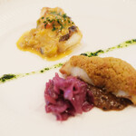 ポアブル - ランチコース　7370円 のカサゴのラタトゥイユ、カレー風味のソイ