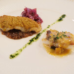 ポアブル - ランチコース　7370円 のカサゴのラタトゥイユ、カレー風味のソイ