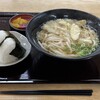 うちだ屋 - ごぼう天うどん　と　おにぎり一皿