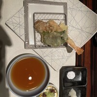 てん樹 北野坂店 - 海老と鯛梅肉大葉巻きはさみ揚げ