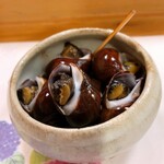 穴子料理と地酒 浅草 川井 - 黒バイ貝の旨煮穴