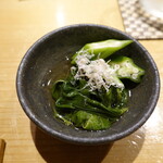 すし 中靜 - オクラとモロヘイヤのお浸し