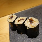 すし 中靜 - え、もうこの楽しい逢瀬は終わりなの、、という別れを惜しみ時間をかけて頂く。（海苔がしけらない程度に。）