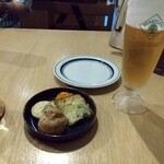 料理とワイン べつみや - 御通しとスタートのハートランド