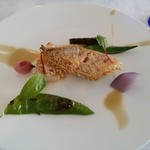 レストラン潮幸 - 鮮魚のうろこ焼き　アンチョビバターソース