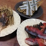 旬のさかな総 - h.26.10.16.夜 干しジャケ 750円・干しホタルイカ 750円・サヨリみりん干し 800円
