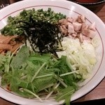 力 - 油そば(しょうゆ)大盛 温玉＆ネギゴマトッピング870円