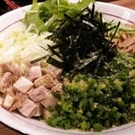 力 - 油そば(しょうゆ)大盛 温玉＆ネギゴマトッピング870円