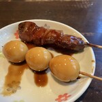 炭火焼鳥どげん - レバうずら