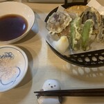 手打ち蕎麦 雷鳥 - 天麩羅盛り