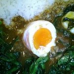 カリーカリー - 玉子とほうれん草カレーの玉子