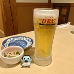 男はつらい - 生中（スーパードライ）にお通し