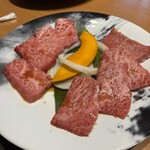 釜山道川 - 上カルビ　上ロース　焼き野菜