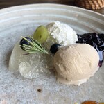 イロナキカゼ - 梨のジュレ　クリームチーズケーキ