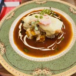 びすとろ亭 - 夏野菜入りミートローフのトマトチーズ焼き