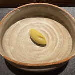 銀座 有涯 - 佐土原茄子、焼き茄子のアイスクリーム