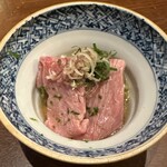焼肉割烹QUON - 和牛ウチモモの冷しゃぶと焼き茄子の冷製
