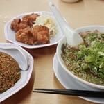 来来亭 - 料理写真:がっつりB定食(半チャーハン大盛り)