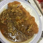 より道食堂 - カツの上にもお肉！