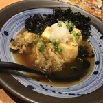 海鮮個室酒場 伊まり 札幌大通公園西9丁目店 - 岩海苔と牡蠣の揚げ出し豆腐