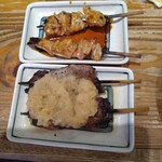 もつ焼き 大統領 支店 - おろポンカルビ450円とテッポー240円