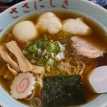 ささにしき食堂 - 餅入り醤油ラーメン750円